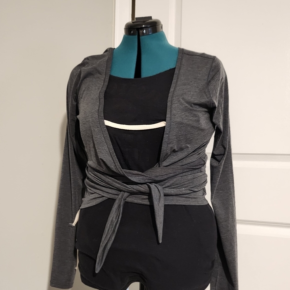 lululemon athletica | Tops | Lululemon Ballet Wrap Top Small Gray | Poshmark